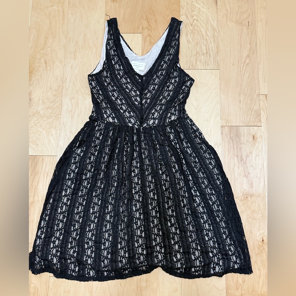 Moulinette Soeurs Anthropologie Black Lace Whimsigoth Grunge Goth Dress Sz S